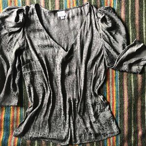 Snake-print Satiny Blouse